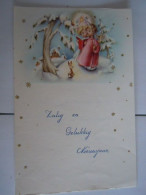 Nieuwjaarsbrief Lettre De Nouvel An Circa 1962 Zingende Engeltjes 14 X 21 Cm - Autres & Non Classés
