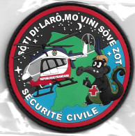Ecusson PVC SECURITE CIVILE DRAGON CAYENNE GUYANE REPUBLIQUR FRANCAISE 973 - Firemen
