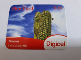 BONAIRE  $ 20, -   DIGICEL FLEXCARD / CACTUS ON BONAIRE   / DATE;     03/03/2013   ** 19831** - Antillas (Nerlandesas)