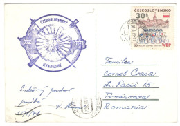CYCLING RACE, CZECHOSLOVAK QUADRANT,CYCLISTS, BICYCLES, WARSAWA BIKING STAGE STAMP ON  POSTCARD,  1977, CZECHOSLOVAKIA - Briefe U. Dokumente