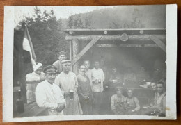 Delcampe - Photo Militaire - Située Longuyon - 1. WK Guerre 14/18 WWI - Photo Tirée Sur Une Carte Postale Découpée - Weltkrieg 1914-18