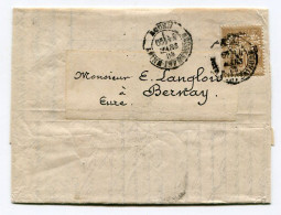 FRANCE > PERFORES Sur LETTRE De 1884 > # ANCOPER :  CER 90 - Comptoir D'Escompte De Rouen. Indice C - Covers & Documents
