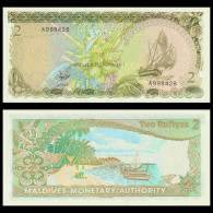 Maldives  2 Rufiyaa  1983   P 9 A   “A” Prefix   Crisp Gem UNC - Maldive