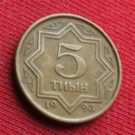 Kazakhstan 5 Tyin 1993 KM# 2 Lt 1351 Cazaquistão Casaquistão Kazachstan Tiyn - Kazakhstan