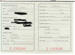 A849---AUTO   TRAFFIC PERMIT  CERTIFICAT     RENAULT  4 - LKW