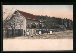 AK Hängebusch, Gasthof Forsthaus Jägersruh Mit Wirtsleuten Und Strasse  - Forst