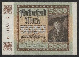 Germania - Banconota Circolata Da 5.000 Marchi P-81a.S.1 - 1922 #17 - 5000 Mark