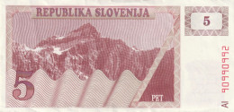 BANCONOTA SLOVENIA 5 EF  (B_1581 - Slovenia