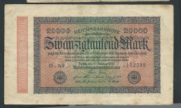 Billet Allemagne -20 000 Mark Reichsbanknote 1923 -   D - NF 192298-  Laura 2503 - 20000 Mark