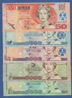 FIJI - P.104 105b 106 107 108 - Set 5pcs - 2 5 10 20 50 Dollars ND (2002) UNC, S/n: See Photos - Fiji