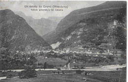 UN SALUTO DA GRONO ► Veduta Generale A Val Calanca Anno 1923 - Grono