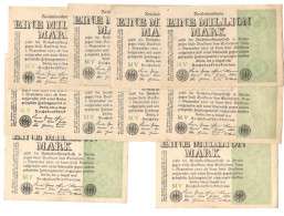 Billet Allemagne - Un Million De Marks - Imprimeur MV - Lot De 10 - Uniface - 1923 (plis - Salissures) - 1 Million Mark