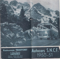 AUTOCARS SNCF: EXCURSIONS 1950-1951 (BROCHURE PUBLICITAIRE) - Europa