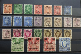 B.M.A. ERITREA - BRITISH OCUP. -LOT OF 26 Used STAMPS - 1948 - Eritrea