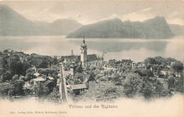 [-5%] SUISSE - Vitznau Und Rigibahn - Lac - Eglise - Chemin De Fer - Vue Aérienne - Carte Postale Ancienne - Vitznau