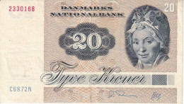 BILLETE DE DINAMARCA DE 20 KRONER DEL AÑO 1972 (BANK NOTE) - Denmark