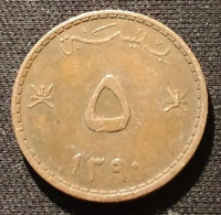 OMAN  - 5 BAISA 1970 ( 1390 ) - Sa'id Bin Taimur - KM 37 - Oman
