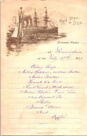 Red Star Line Handwritten Dinner Menu & Wine List SS Southwark 1898 Rare - Art