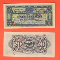 Mozambico 20 Centavos 1933 Mozambique Cancelled Billet Annullè - Mozambico