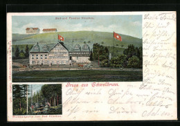 AK Schwellbrunn, Waldparkpartie Mit Bad Und Pension Hirschen  - Schwellbrunn