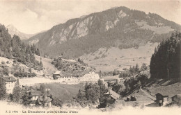 [-5%] SUISSE - Château D Oex - Eglise - JJ 1692 - La Chaudanne - Gare - Pont - Chemin De Fer - Bois - Carte Postale Anci - Château-d'Œx