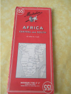 AFRIQUE Centre Et Sud/ Pneu MICHELIN/ N°155/ AFRICA Central  And South/ 1961      PGC641 - Geographical Maps