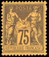 Delcampe - 99 - 75c. Violet S/orange. TB. - 1876-1898 Sage (Type II)