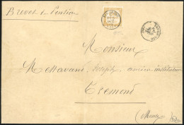 8 - 60c. Jaune-bistre Obl. S/lettre Frappée Du CàD De BAR-LE-DUC Du 5 Octobre 1872 à Destination De TREMONT - MEUSE. Cac - Other & Unclassified