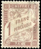 25 - 1F. Marron. Obl. Très Légère. TB. - Other & Unclassified