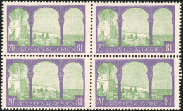 85b - 20F. Violet Et Vert S/gris-lilas. Arbre Coupé Dans Bloc De 4. TB. - Other & Unclassified