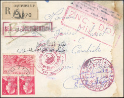 329+339A - Paire Du 15F. Marianne De Muller+35F. Vues D'Oran Obl. Du CàD De CONSTANTINE Du 5 Juillet 1958 S/recommandée  - Other & Unclassified