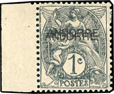 2a - 1c. Ardoise. Type Blanc. Double Surcharge ANDORRE Avec BdeF. Bon Centrage. Tirage 100. SUP. R. - Other & Unclassified