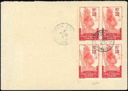 79a - +5c. S/10c. Rouge Et Carmin. Double Surcharge. Bloc De 4 Obl. S/lettre Frappée Du CàD Du 4 Juin 1916. SUP. - Other & Unclassified