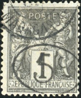 23 - 5c. S/1c. Noir S/azuré. Obl. Très Frais. TB. - Other & Unclassified