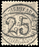 25 - 25c. S/3c. Gris. Obl. Centrale. TB. - Other & Unclassified