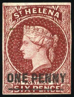 8 - 1p. Lake. Type C. VF. - Saint Helena Island