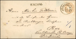 26+20 - 15k. Bistre+10k. Brun-jaune (au Verso), Obl. S/lettre Frappée De La Griffe "RECOM." Et Du Cachet Encadré FUNEKIR - Other & Unclassified