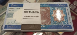 Mauritania Bundle 100 Banknotes 2000 Ouguiya 2011 Pick 20 Sc Unc - Mauritania