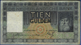 Nederland, Netherlands, 1933 Fl 10.- Grijsaard Series MY-  Folds - 10 Gulden