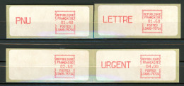 BT-30  France Timbres De Distributeurs De 1981 : Paris   N° 27 à 29 LSA 05 75724 : 4 Vignettes ** - 1981-84 Types « LS » & « LSA » (prototypes)