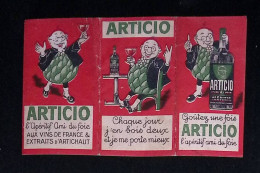 Tabac, Pochette De Papier à Cigarette, Articio, L'apéritif Ami Du Foie Aux Vins De France & Extraits D'artichaut - Other & Unclassified