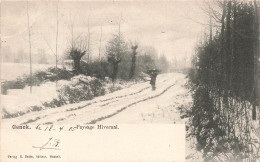 [-5%] BELGIQUE - Genck - Paysage Hivernal - Bois - Homme - Neige - Obl 1905 - Ed B Delée - Animé - Carte Postale Ancienn - Genk