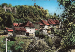[-5%] FRANCE - Ferrette - Haute Ville - Château - Vue En Façade - Griffe Ferrette - Oblit 1966 - Carte Postale - Ferrette