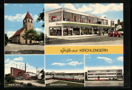 AK Kirchlengern, Ev. Kirche, E. M. R. Werk, Hallenbad /Freibad Und Rathaus  - Kirchlengern