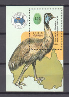 Cuba 1984 Mi Block 85 MNH EMU BIRD - Autruches