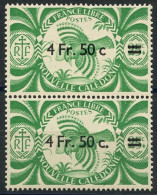 NOUVELLE CALEDONIE - N°255b  4F50C VERT SANS POINT APRES C TENANT A NORMAL - NEUFS SANS CHARNIERE - COTE 615€ - Imperforates, Proofs & Errors