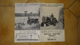 Dépliant  Nouveau Tracteur RENAULT A 2 Litres ........ Caisse-4 ........ BRO-14 - Tractors