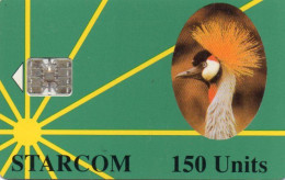 UGANDA - CHIP CARD - STARCOM - BIRD - GRU - GREEN CARD - REVERSE G C521xxxxx - Uganda