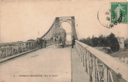 [-5%] FRANCE - Tonnay Charente - Sur Le Pont - Attelage - Homme - Oblit 1909 - Carte Postale Ancienne - Pont-l'Abbé-d'Arnoult