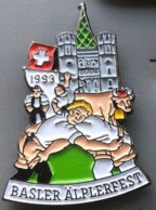 LUTTE SUISSE - SCHWEIZ - SWITZERLAND - LUTTEURS - SCHWING - BASLER ÄLPLERFEST - 1993 - 93 - BÄSEL - VACHE - COW - (29) - Lucha